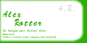 alex rotter business card